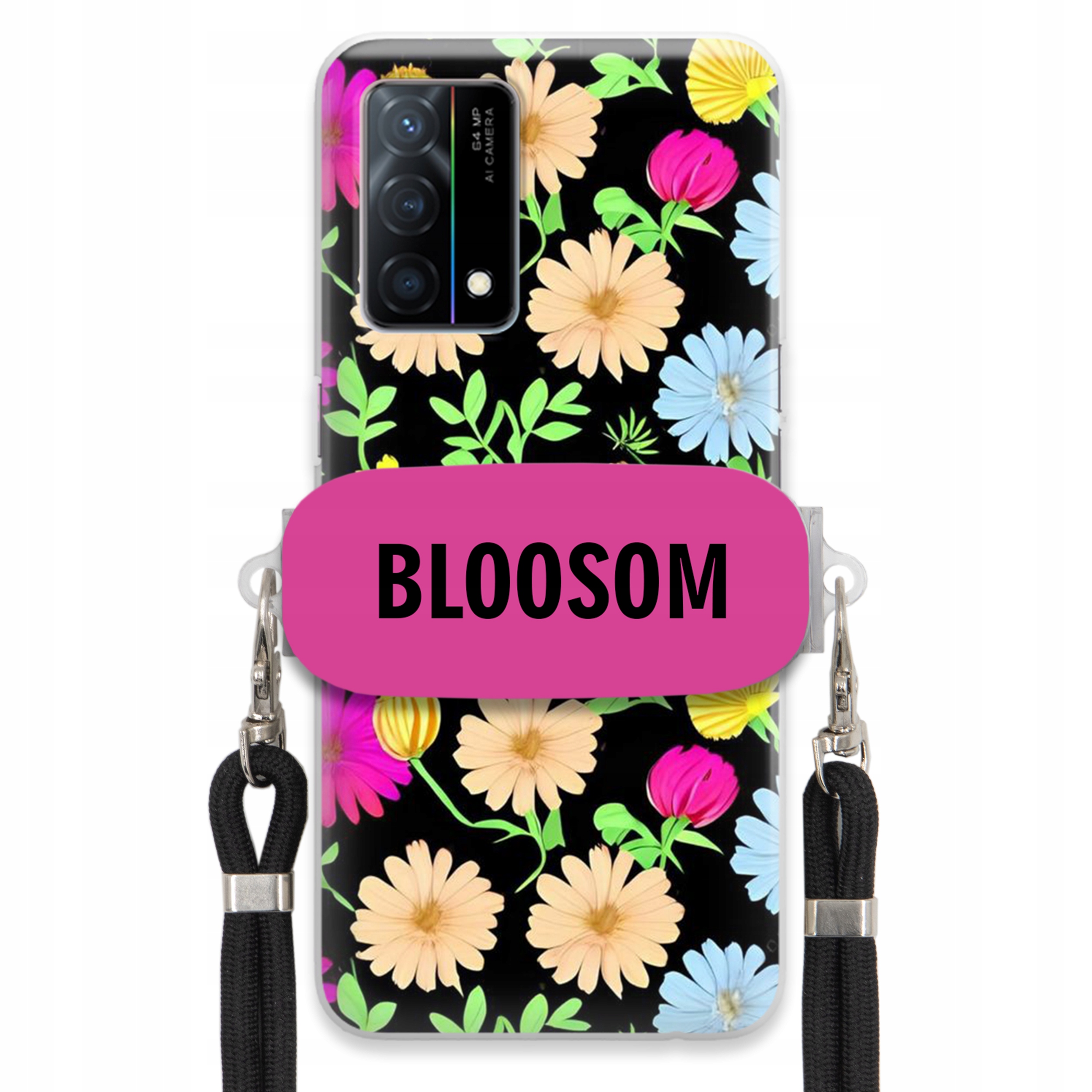 Pouzdro Držák Crossbody pro Oppo K9 5G Kryt Case Květiny Bloosom Flower