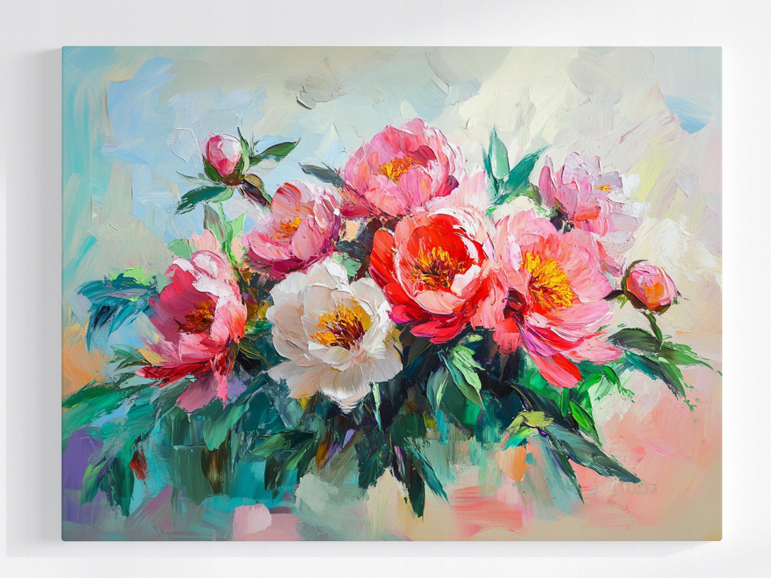 Obraz Na Plátně Canvas Příroda Květiny Pivoňky Květiny Kytice 80x60