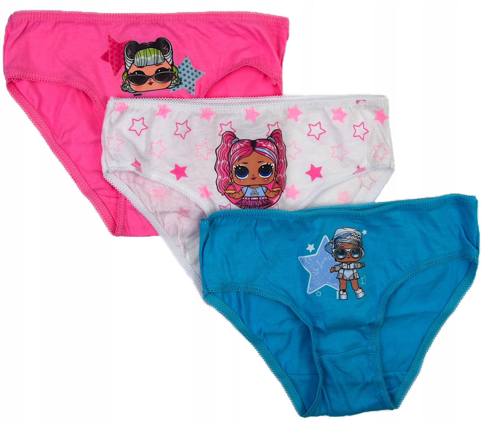 

3-PACK Figi Dziewczęce Majtki Laleczki Lol 110/116