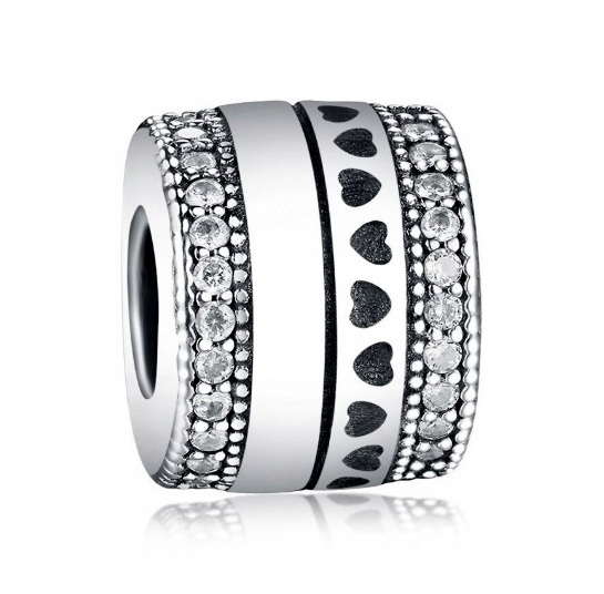 

Charms Wirujące Serca do Pandora Srebro