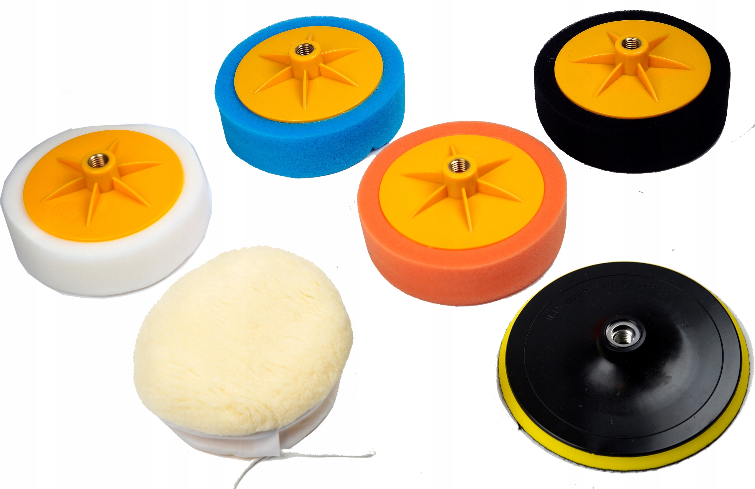 POLERKA SAMOCHODOWA SZLIFIERKA +4GĄBKI PASTA FILC Stan opakowania oryginalne