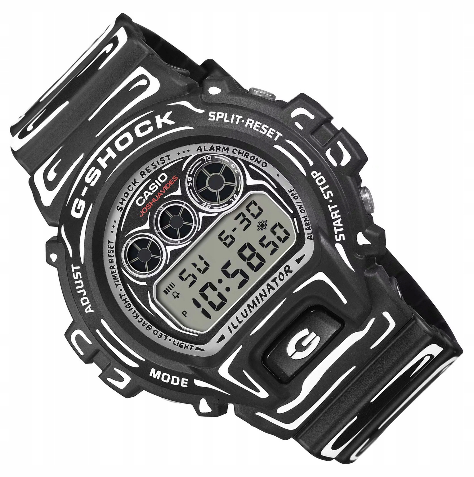 Černá Bílá Odolná Hodinky Casio G-shock DW-6900JV-1ER Wr 200 M