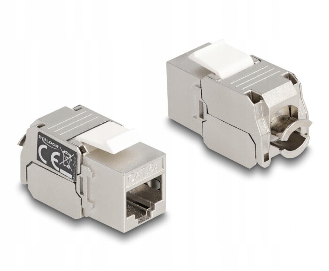 Moduł Keystone RJ45 żeńskie do LSA Cat.6A z LED Delock 87856