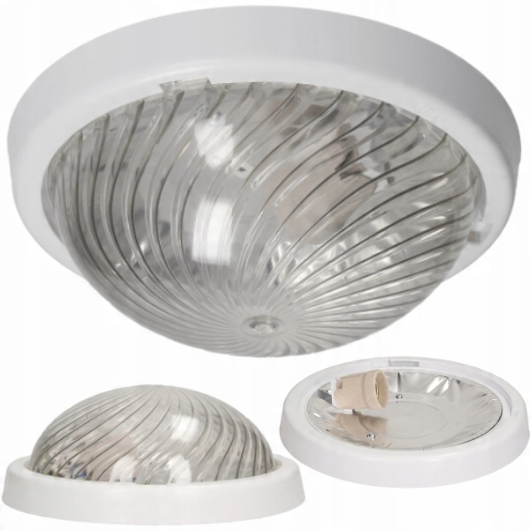

Lampa Oprawa Sufitowa E27 75W Poliwęglan IP44 IK10