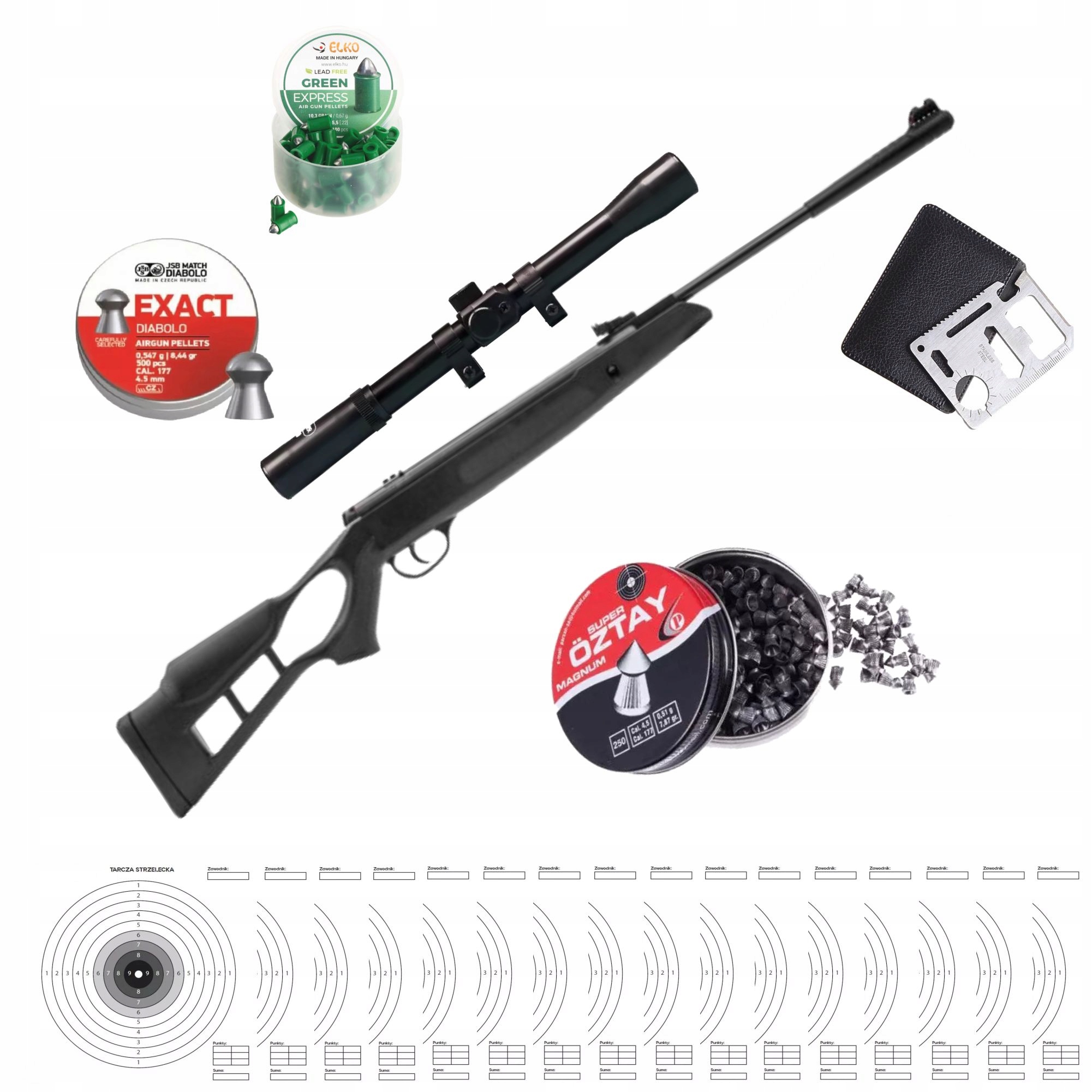 Wiatrówka Hatsan Striker Edge Zestaw Luneta 4x28 Śruty kaliber 5,5mm