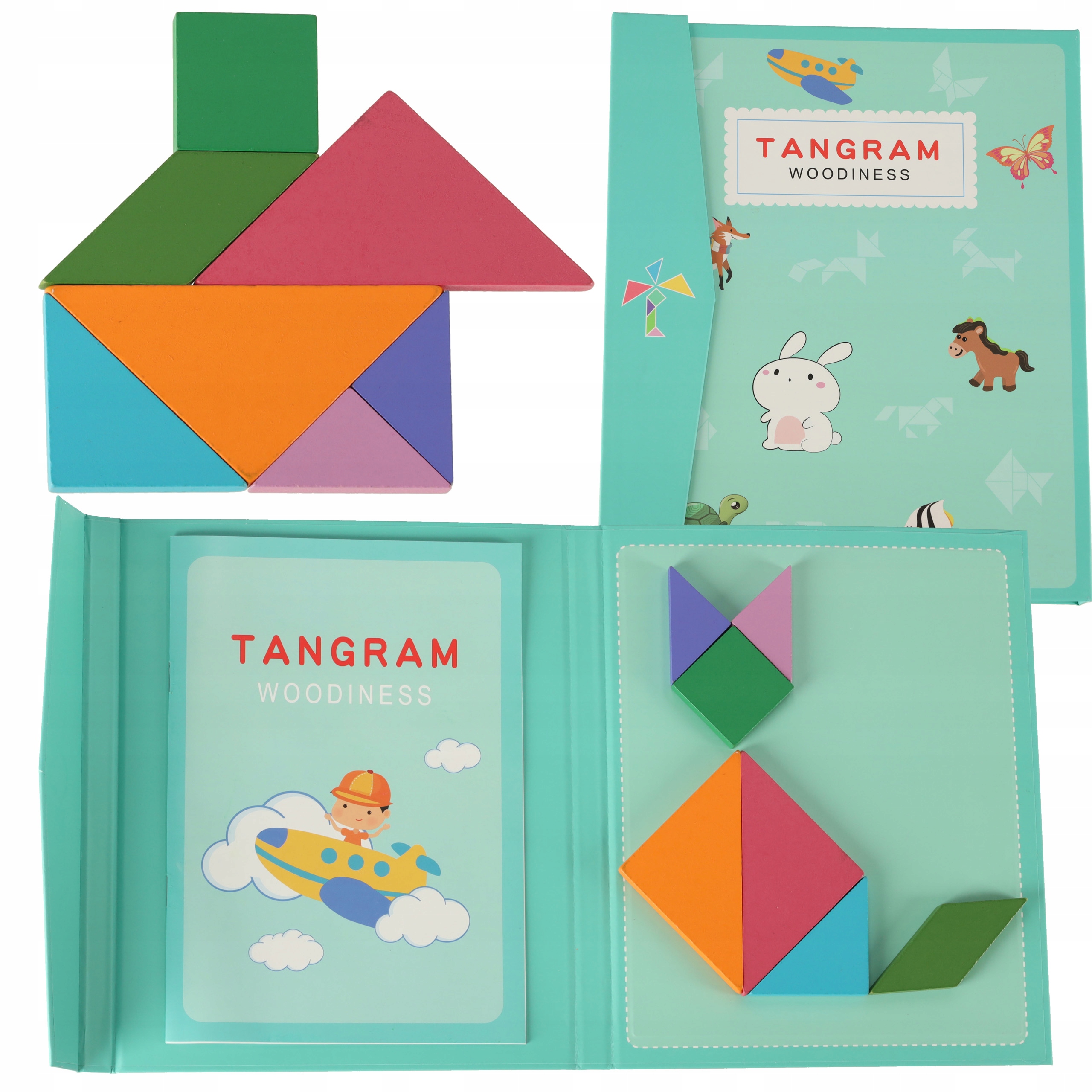 TANGRAM UKŁADANKA KSIĄŻECZKA MAGNETYCZNA GRA LOGICZNA EDUKACYJNA KLOCKI 3D EAN (GTIN) 5903039717404