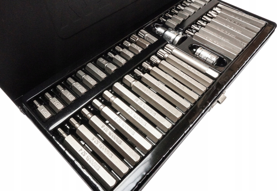 ZESTAW BITÓW IMBUS TORX SPLINE YATO KLUCZE KOŃCÓWKI WKRĘTAKOWE ZE STALI S2 Kod producenta YT-0400