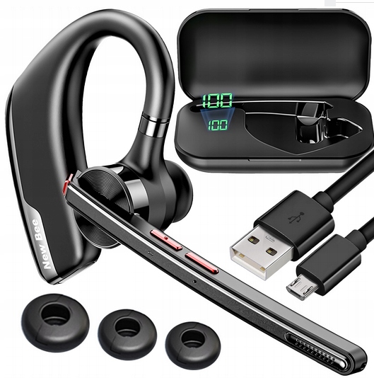Bezdrátová Bluetooth 5.2 sluchátka New Bee M51 30 dní sledování