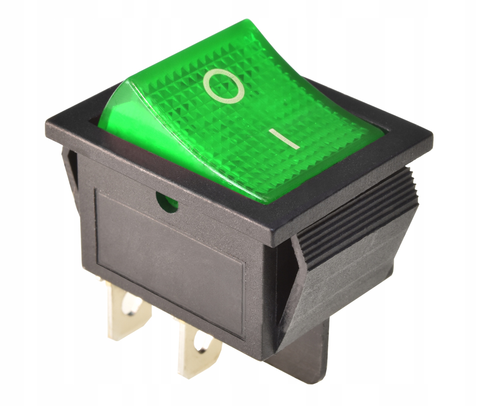 

Przełącznik kołyskowy KCD4 12V 20A zielony Rocker