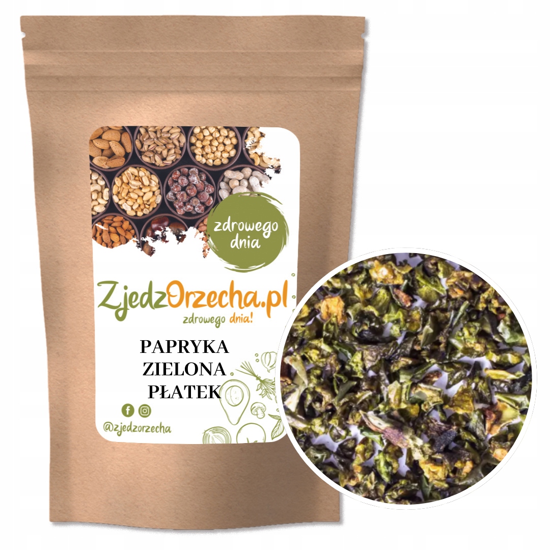 Levně Paprika zelená Vločka 9x9 mm Čína velkoobchod 20 kg