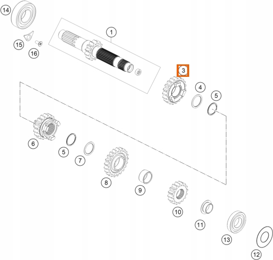 Režim Štvrtého Prevodového Stupňa Oem 79133004000 Ktm RC4 Sx-f