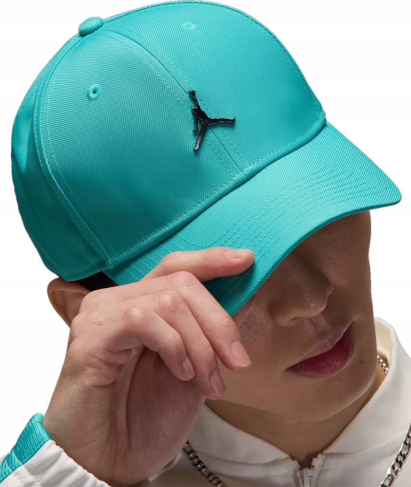 Czapka Z Daszkiem Jordan Jumpman Metal Logo Air Nike Turkusowy Uniwersalna
