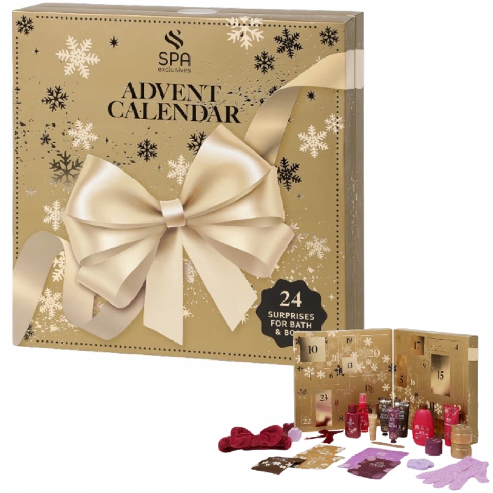 Kalendarz Adwentowy 24 Kosmetyki Spa Dla Kobiety MIX Kosmetyki Gold
