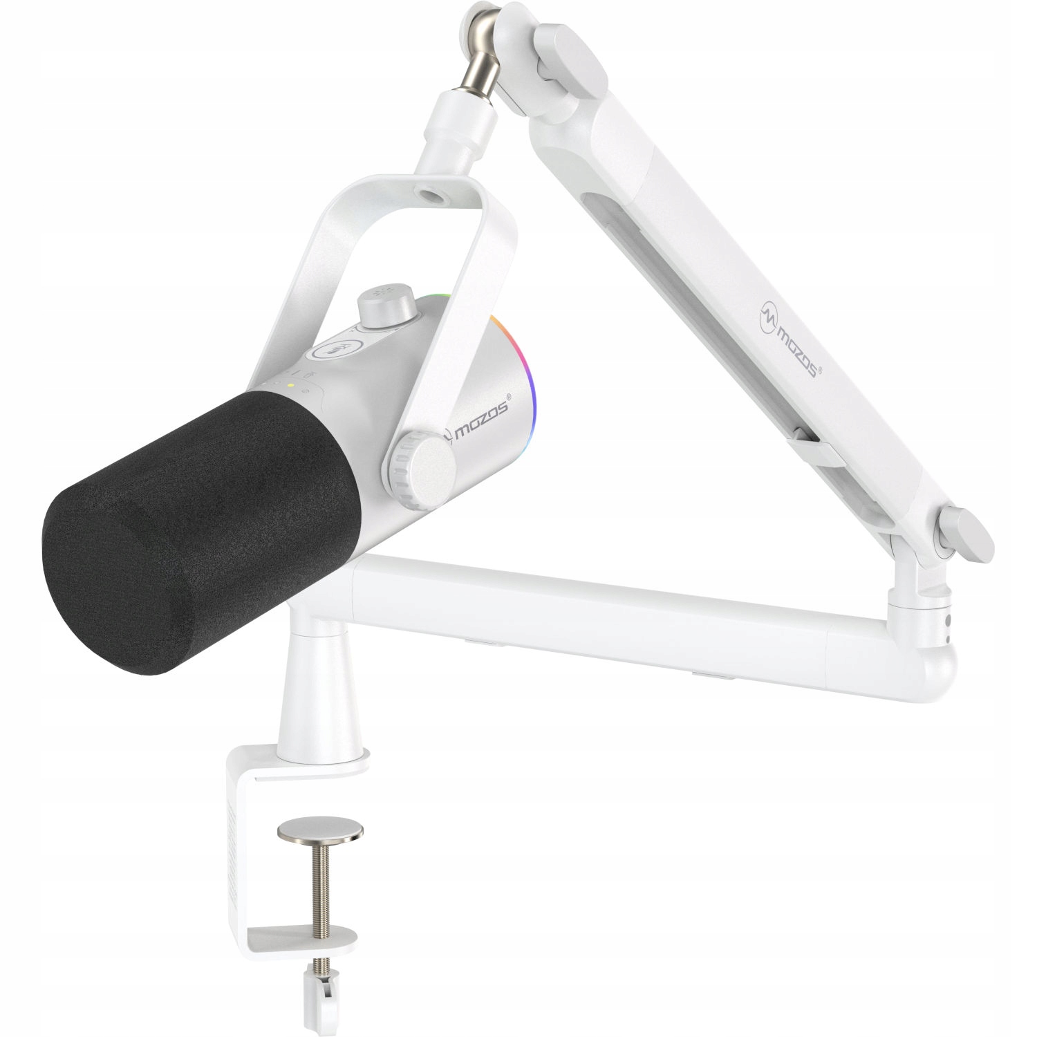 Mikrofon Do Komputera Gamingowy Rgb Usb-c Xlr Ramie Biurkowe Mozos TAM8