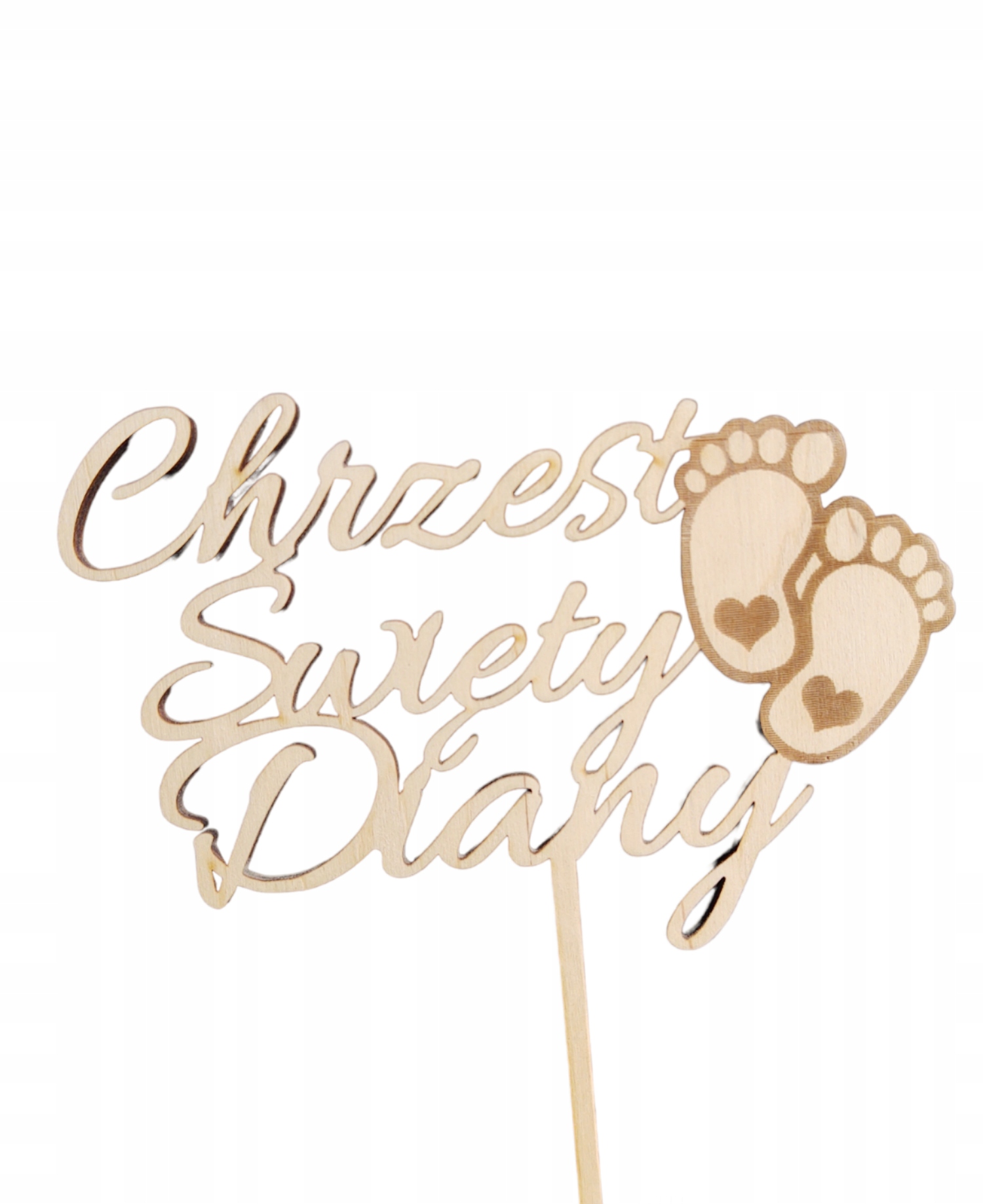 Topper na tort CHRZEST SWIĘTY z imieniem STÓPKI