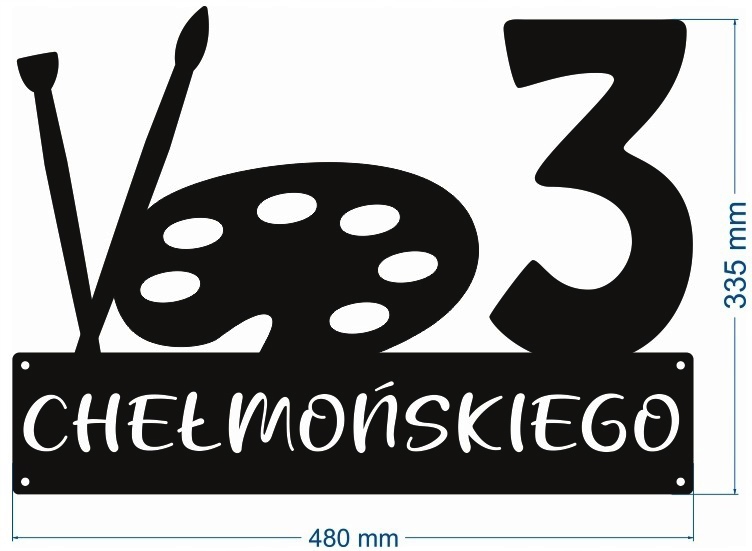 Číslo Na Dom 60 cm Tabuľa Adresa Ocel 2 mm Grafika 51