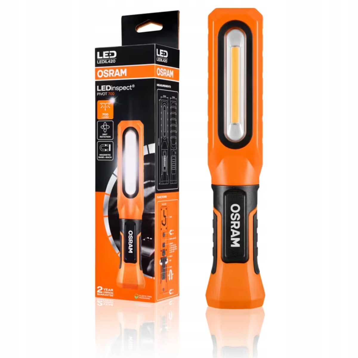 Osram Latarka Warsztatowa na akumulator z magnesem LEDinspect Pivot 700