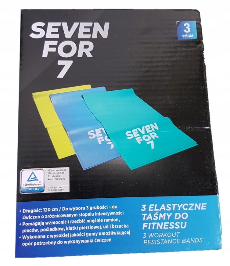 

3 taśmy elastyczne do fitnessu