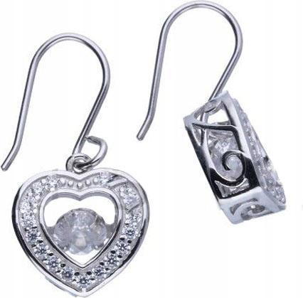 Stříbrné náušnice 925 srdíčka se zirkony 4,10 g ženské stříbro efektní