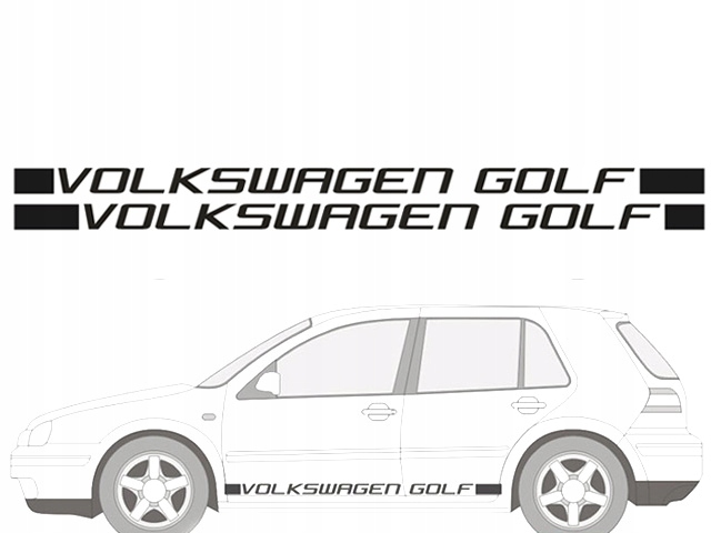 

Naklejki pasy na drzwi bok samochodu Vw Golf IV