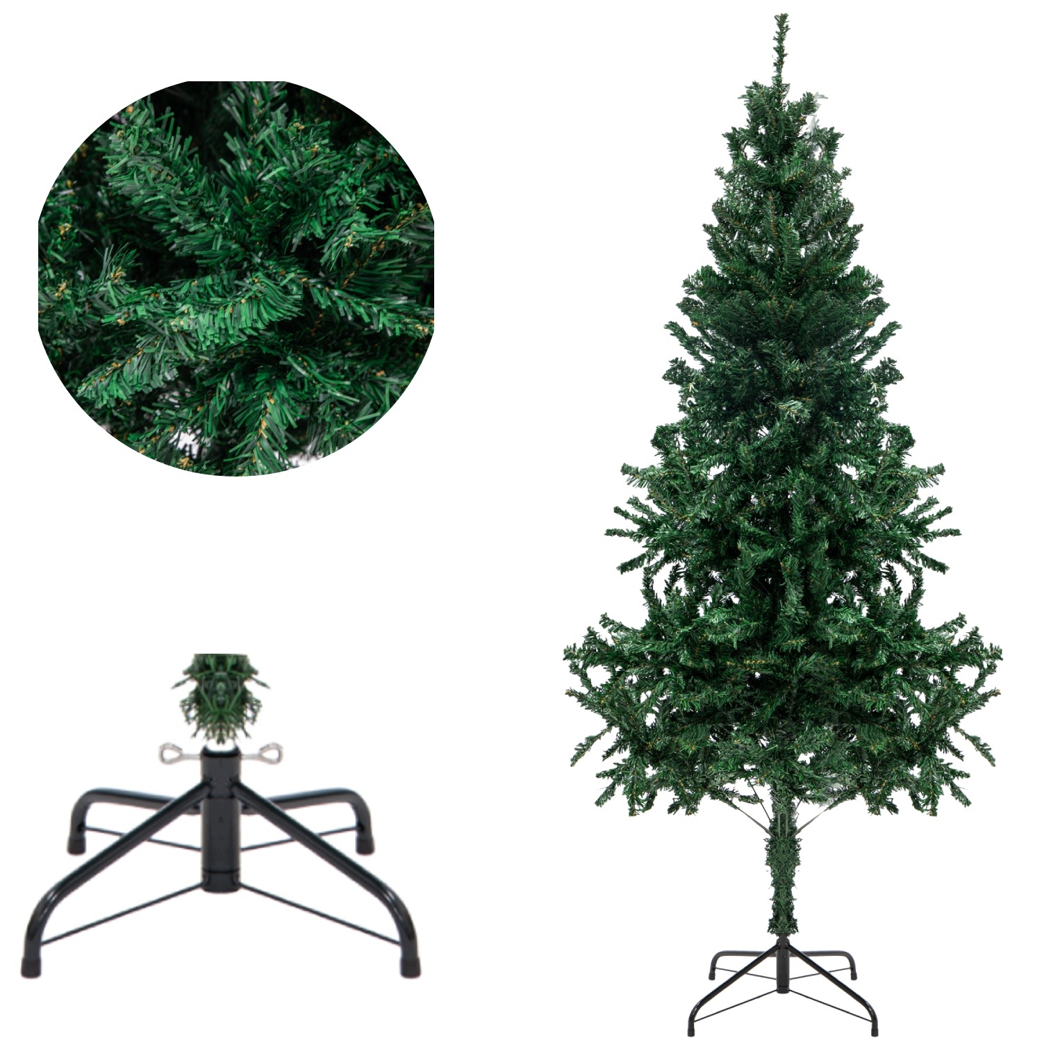 Klasický umělý vánoční stromeček z Pvc 180 cm, stojan 800 konců