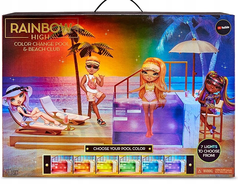 

Rainbow High Color Change Pool Beach Club Playset