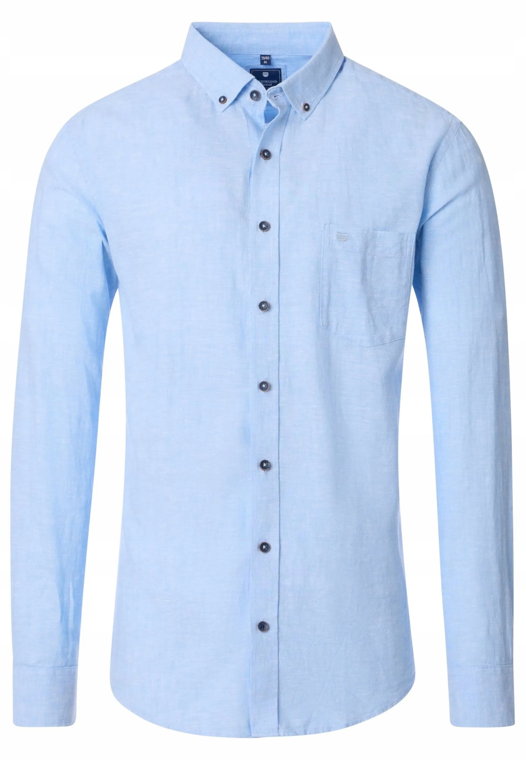 Redmond Velké Velikosti Lněná Košile Len Casual Dlouhý Rukáv 2XL 140 Cm