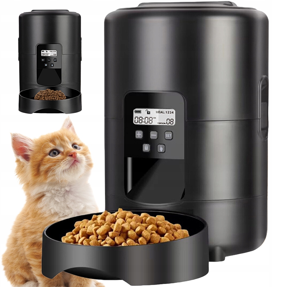 Levně Inteligentní Dávkovač Krmiva Pro Psa Kočku Automatický S 2L LCD Obrazovkou