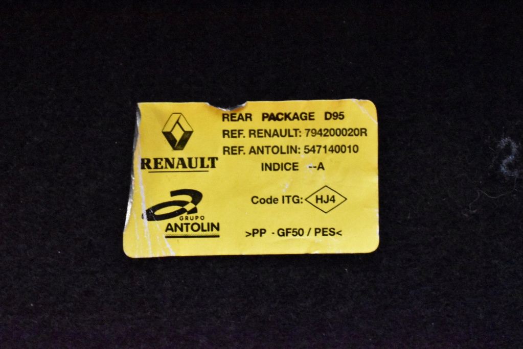plato boot 794200020R RENAULT MEGNAE 3 III COUPE 08-14