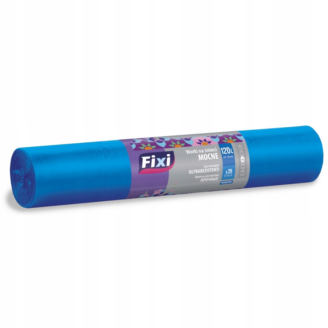 

Fixi Worki na śmieci Mocne 120L 25 szt niebieskie