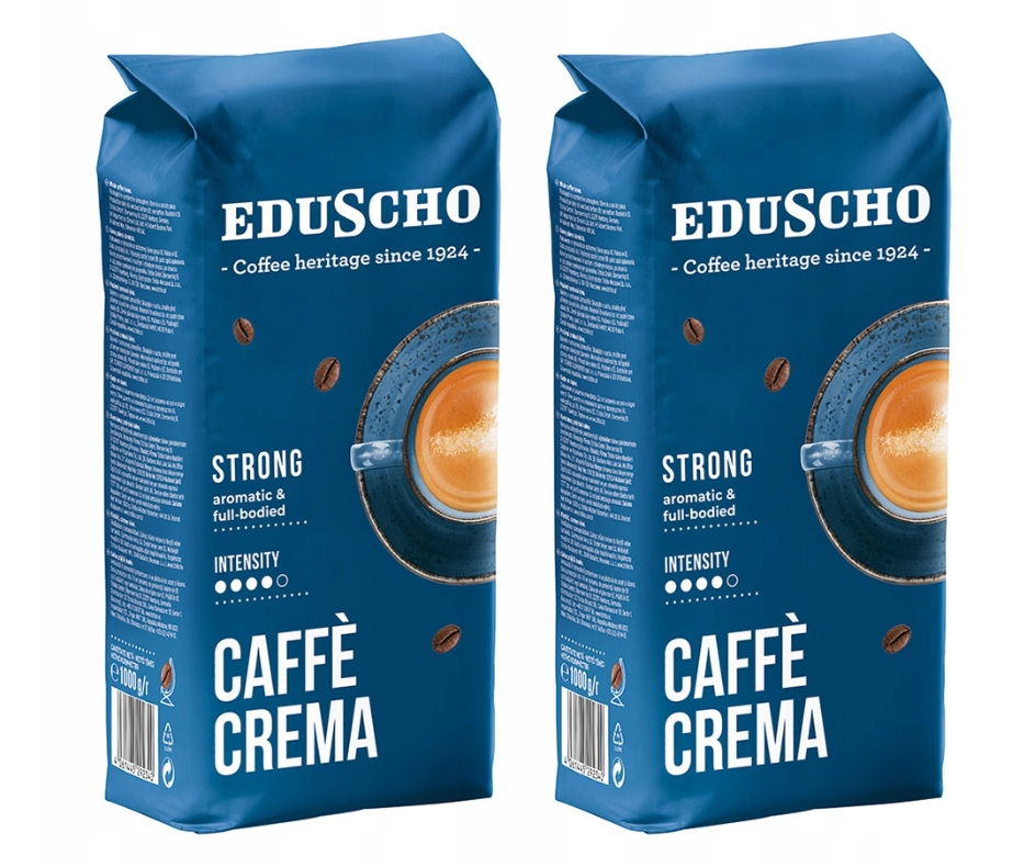 Eduscho Káva 2 x 1 kg Caffe Crema Strong Silná sada