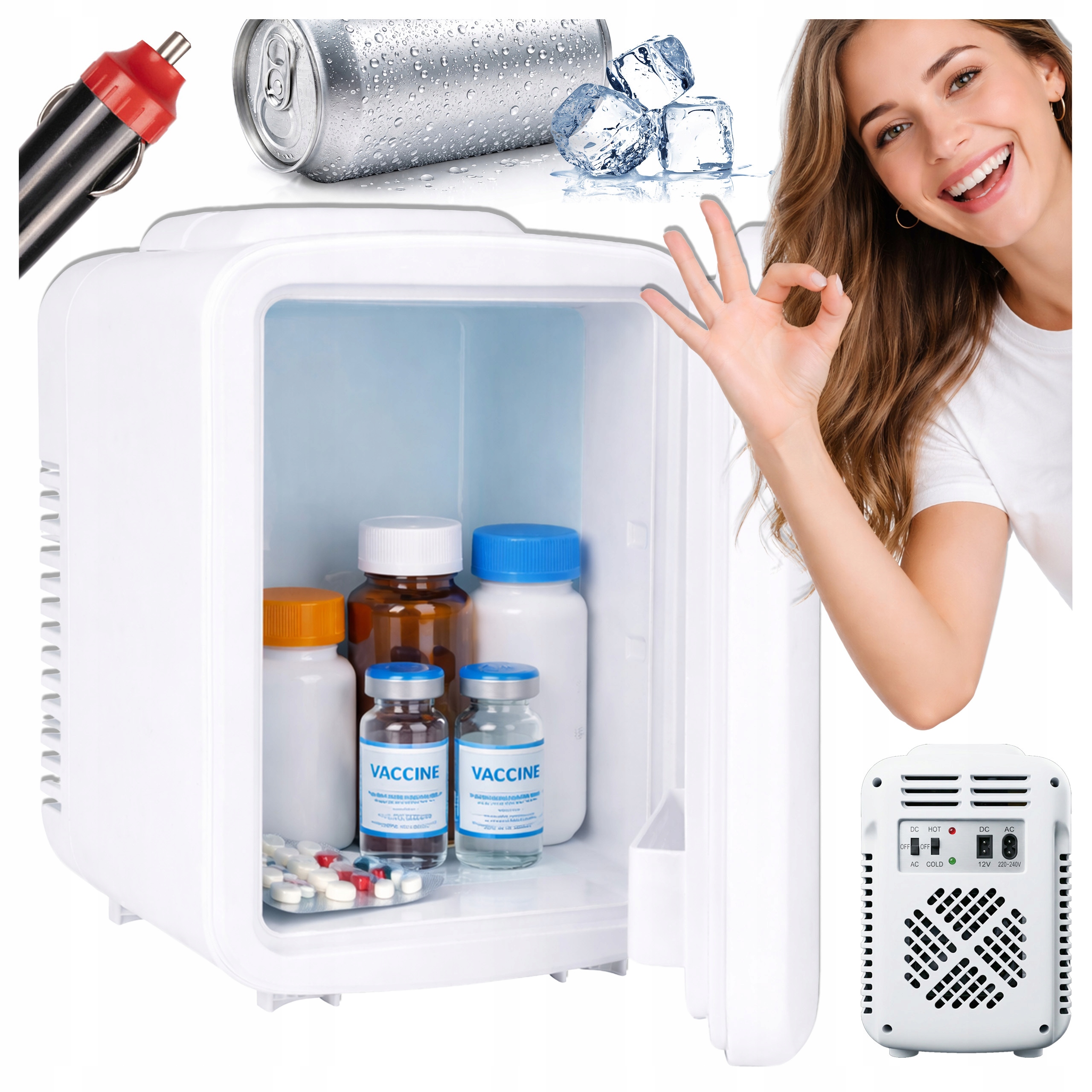 Přenosná Turistická lednička do auta 12V/230V Chladnička na jídlo