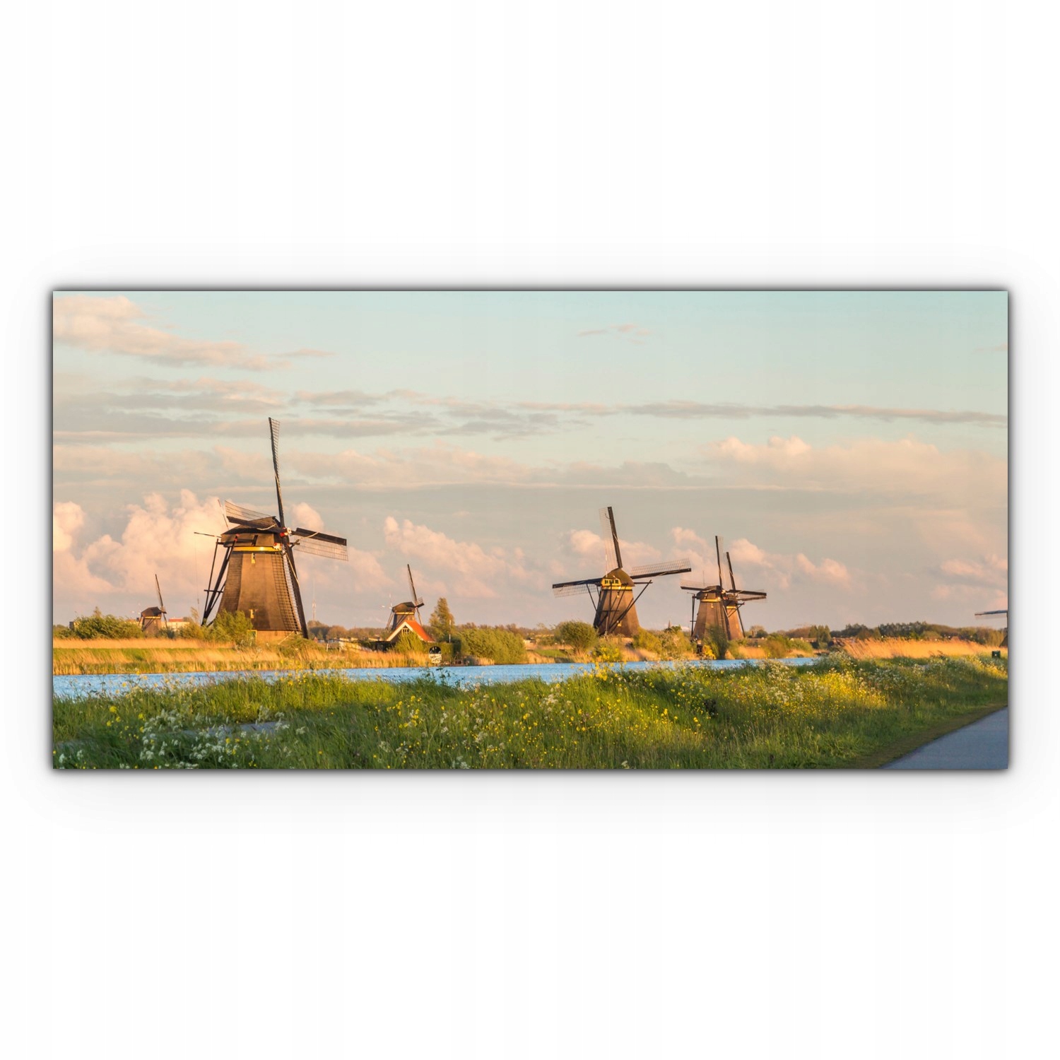 

Canvas na ramie ścienny 120x60 Młyn Holandia Wieś