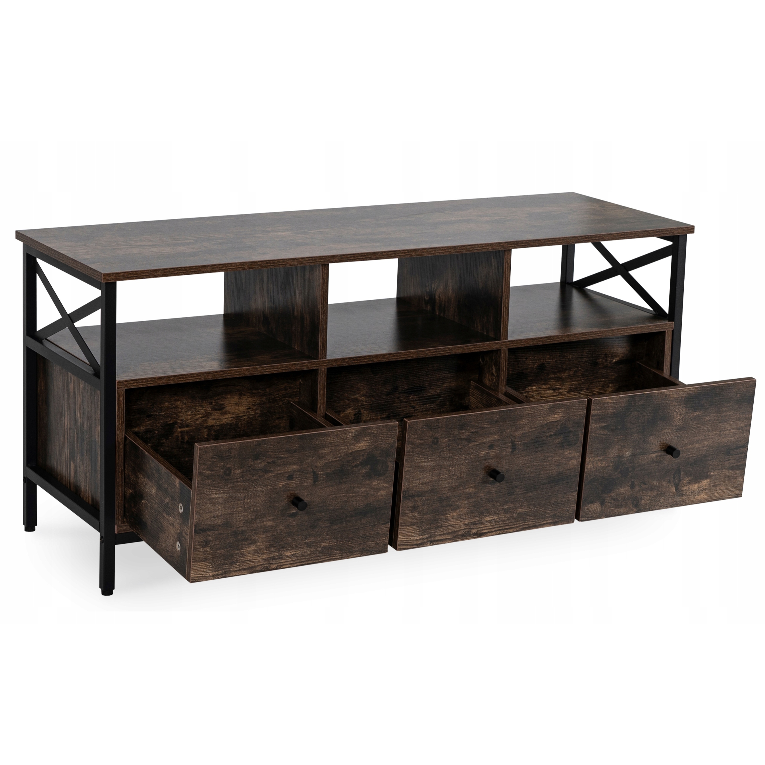 Szafka Pod Telewizor RTV Loft Rustykalna Industrialna Z Szufladami ZONE