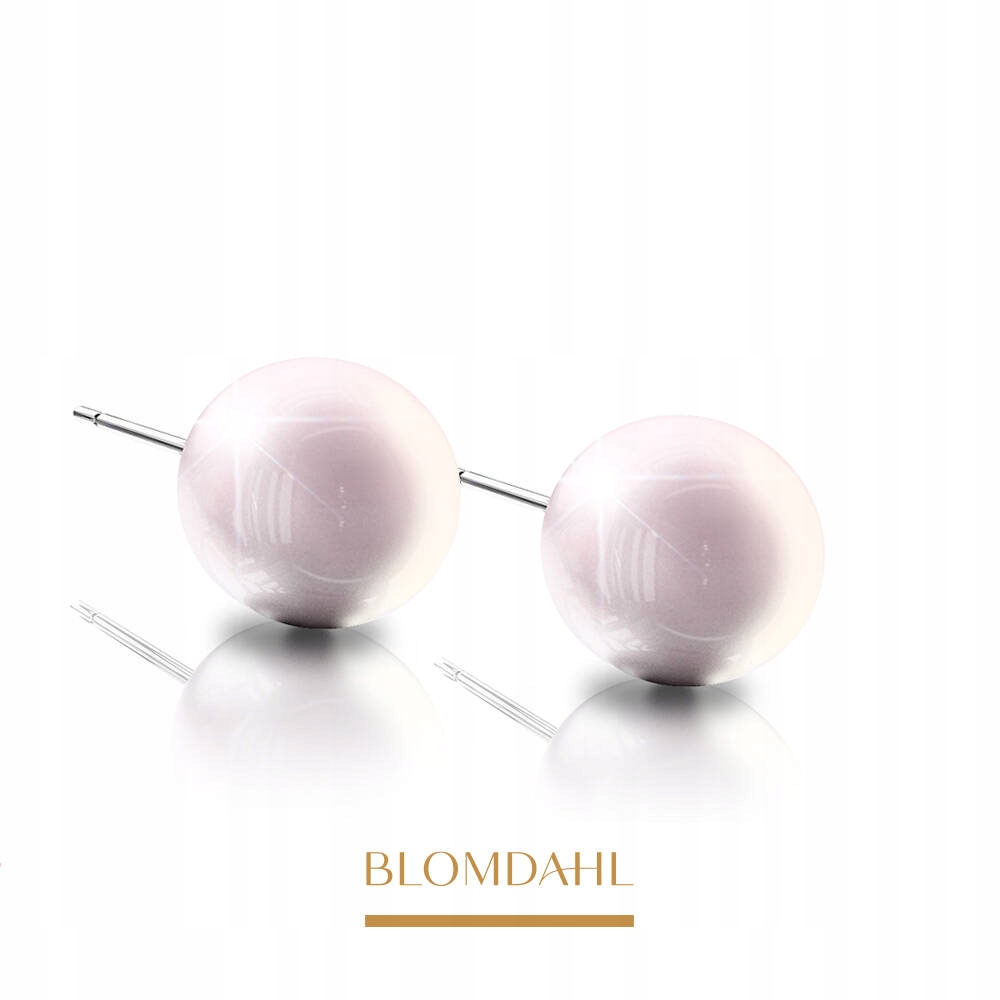 Hypoalergenní Náušnice Blomdahl Perla světle růžová, 6 mm