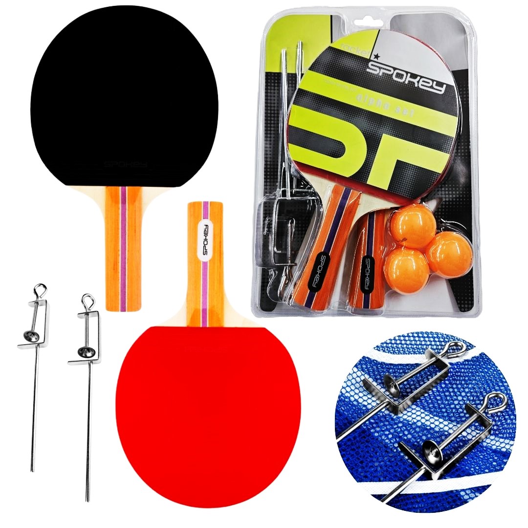 Kompletny Zestaw do Tenisa Stołowego Rakietki Ping Pong Spokey Alpha Set