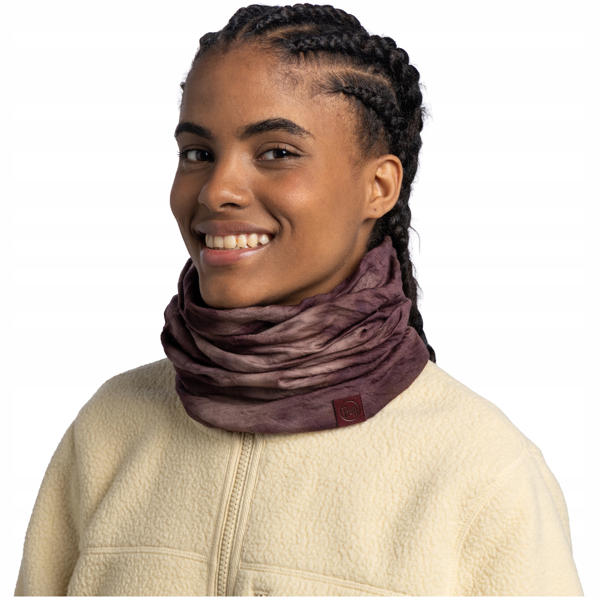 Nákrčník buffka nákrčník na krk Buff z vlny Merino burgundy