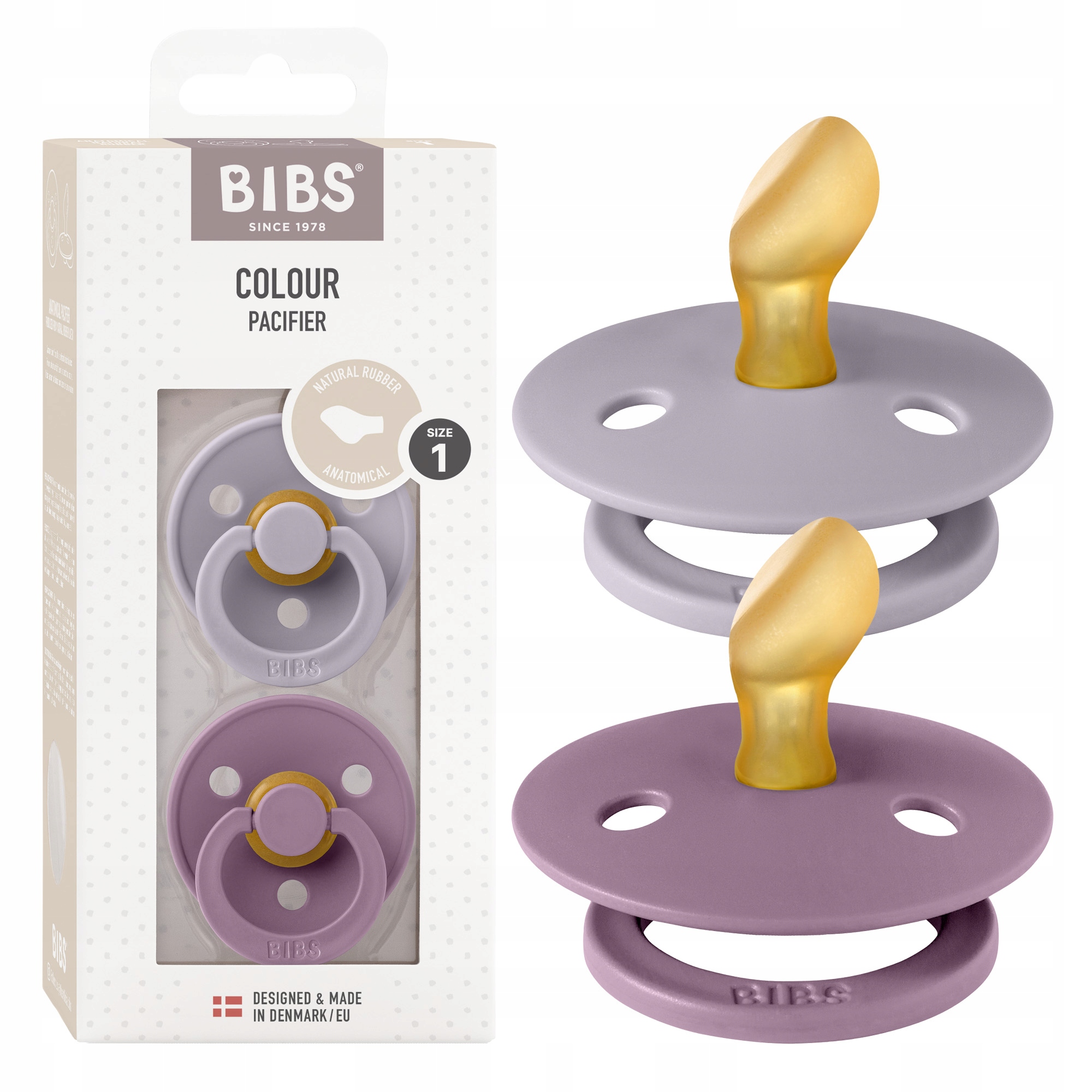 BIBS ANATOMICKÝ CUMLÍK 0+ KAUČUK HEVEA 2PACK