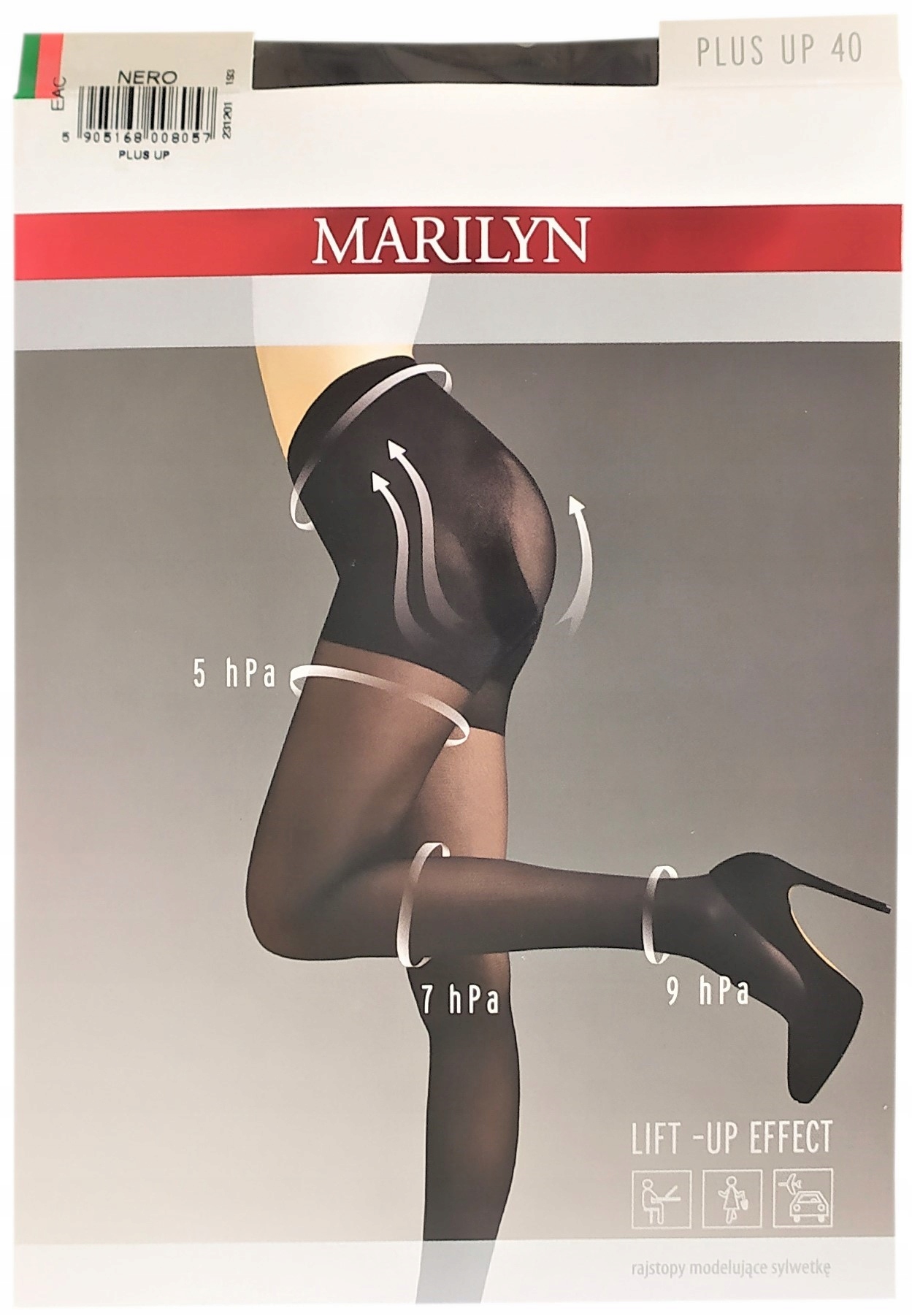 

Wyszczuplające Rajstopy Marilyn Plus Up 40 Nero 4