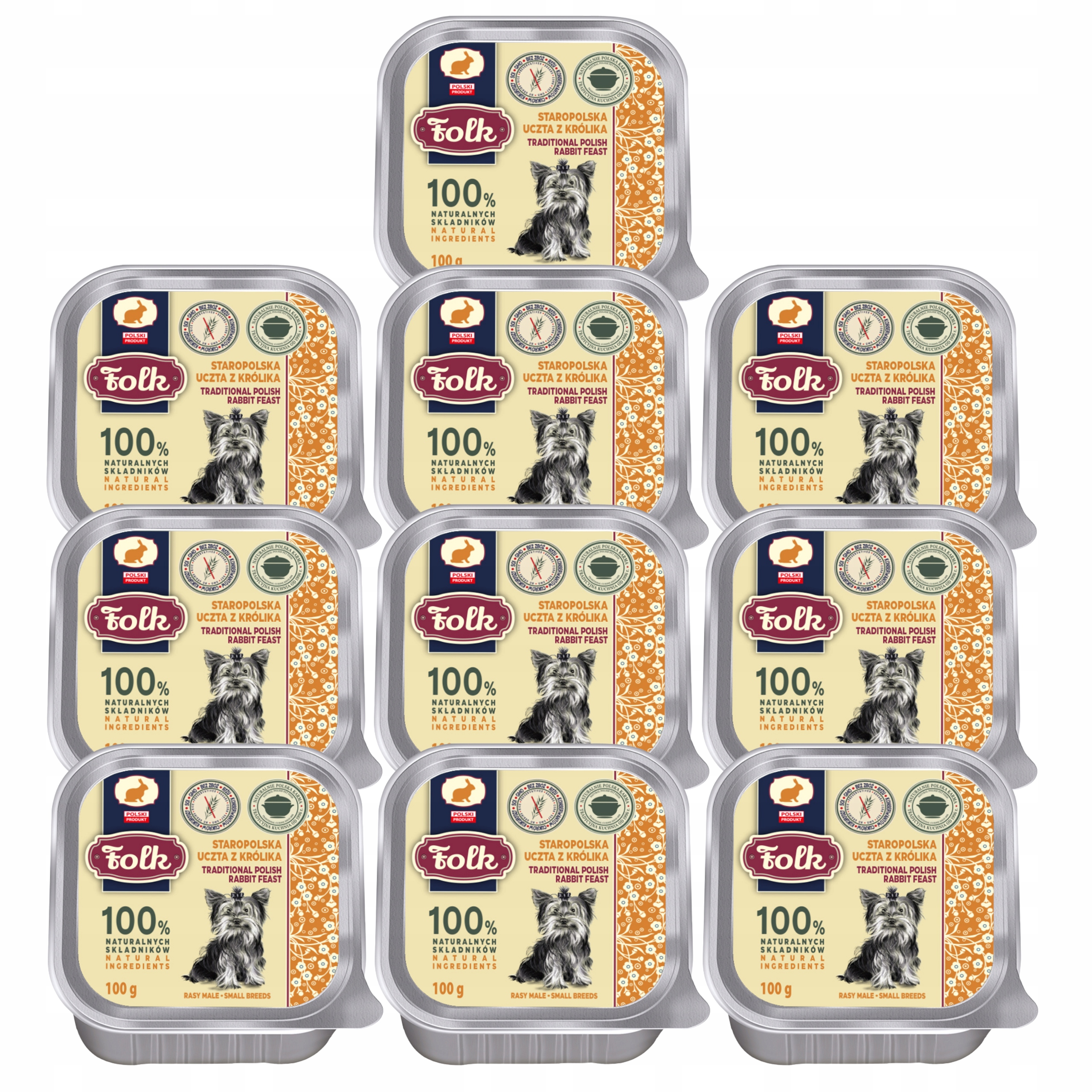 Folk Krmivo pro psy All Meat Staropolská králičí hostina 10 x 100 g