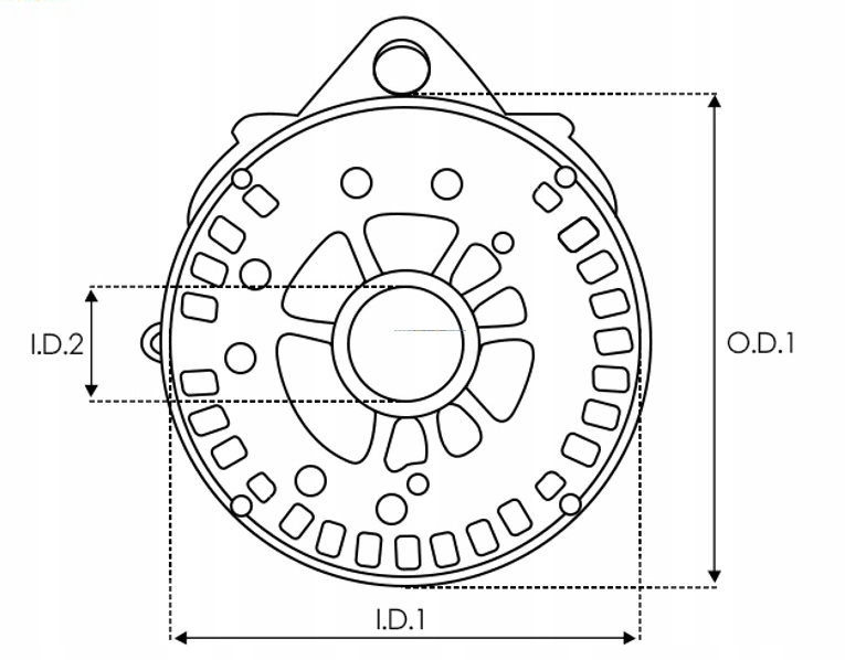 ARC3031 Tylna obudowa alternatora Valeo 593415 Typ samochodu 4x4/SUV Samochody osobowe Samochody dostawcze