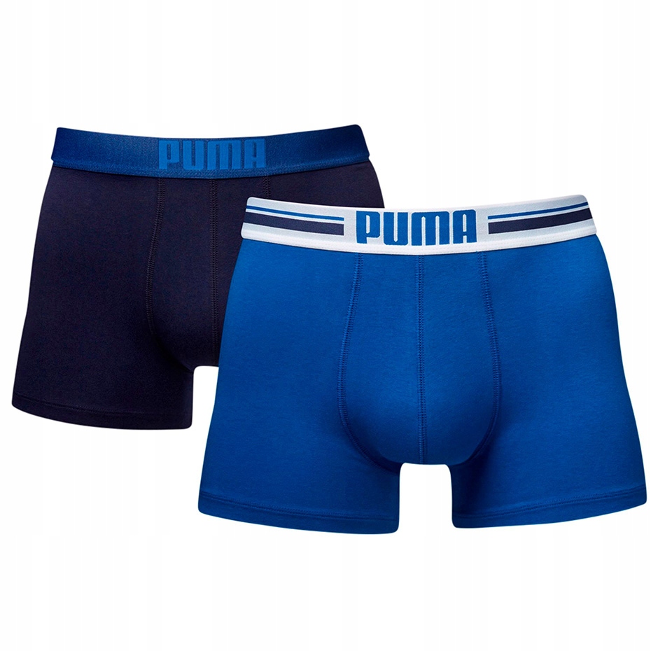 

Bokserki męskie Puma Placed Logo Boxer 2P niebiesk