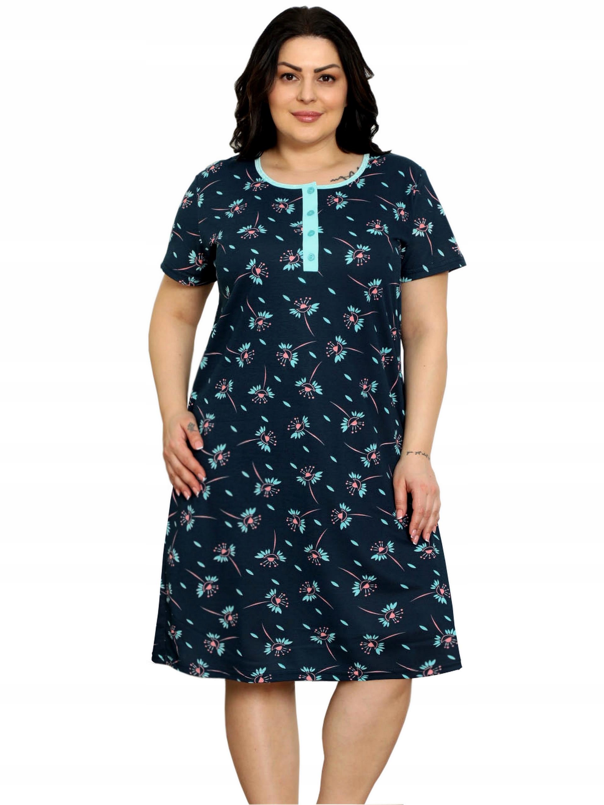 KOSZULA NOCNA 4 guziki LINIA PLUS SIZE nadwymiar DUŻA ROZMIARÓWKA duże 4XL Marka Inna marka