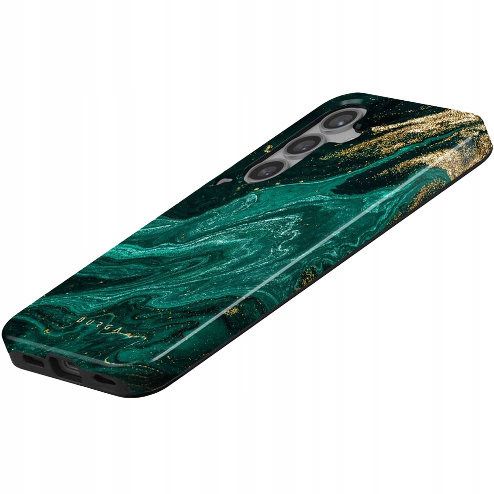 Pouzdro je štíhlé, minimalistické a přiléhavé, pouzdro Burga pro Galaxy S24 emerald case