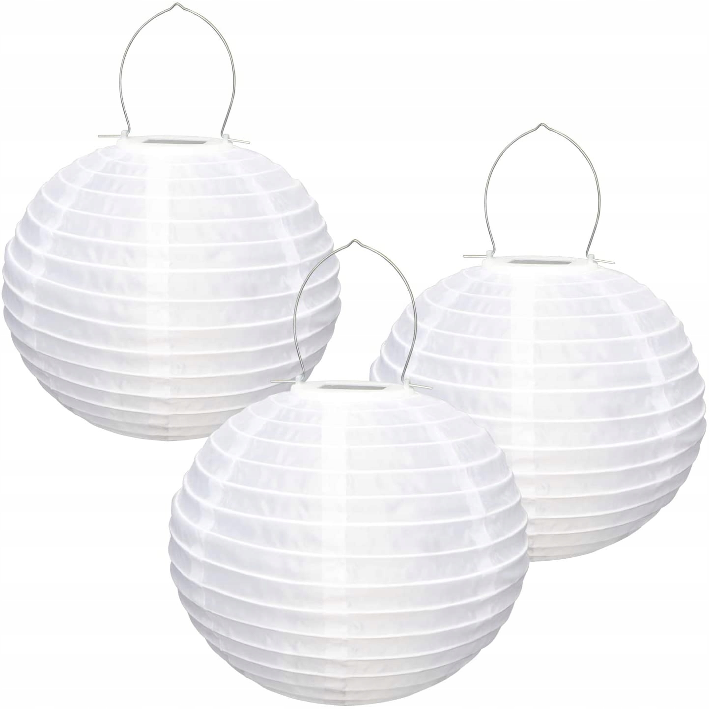 LATARNIE LED RGB OKRĄGŁE BIAŁE SKŁADANE 25CM