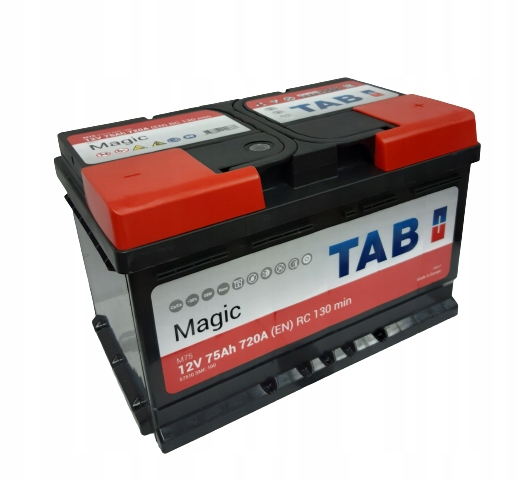 TAB Magic 189072 Batería de arranque 12V 75Ah 720A B13 Batería de plomo y  ácido 57510, 56318