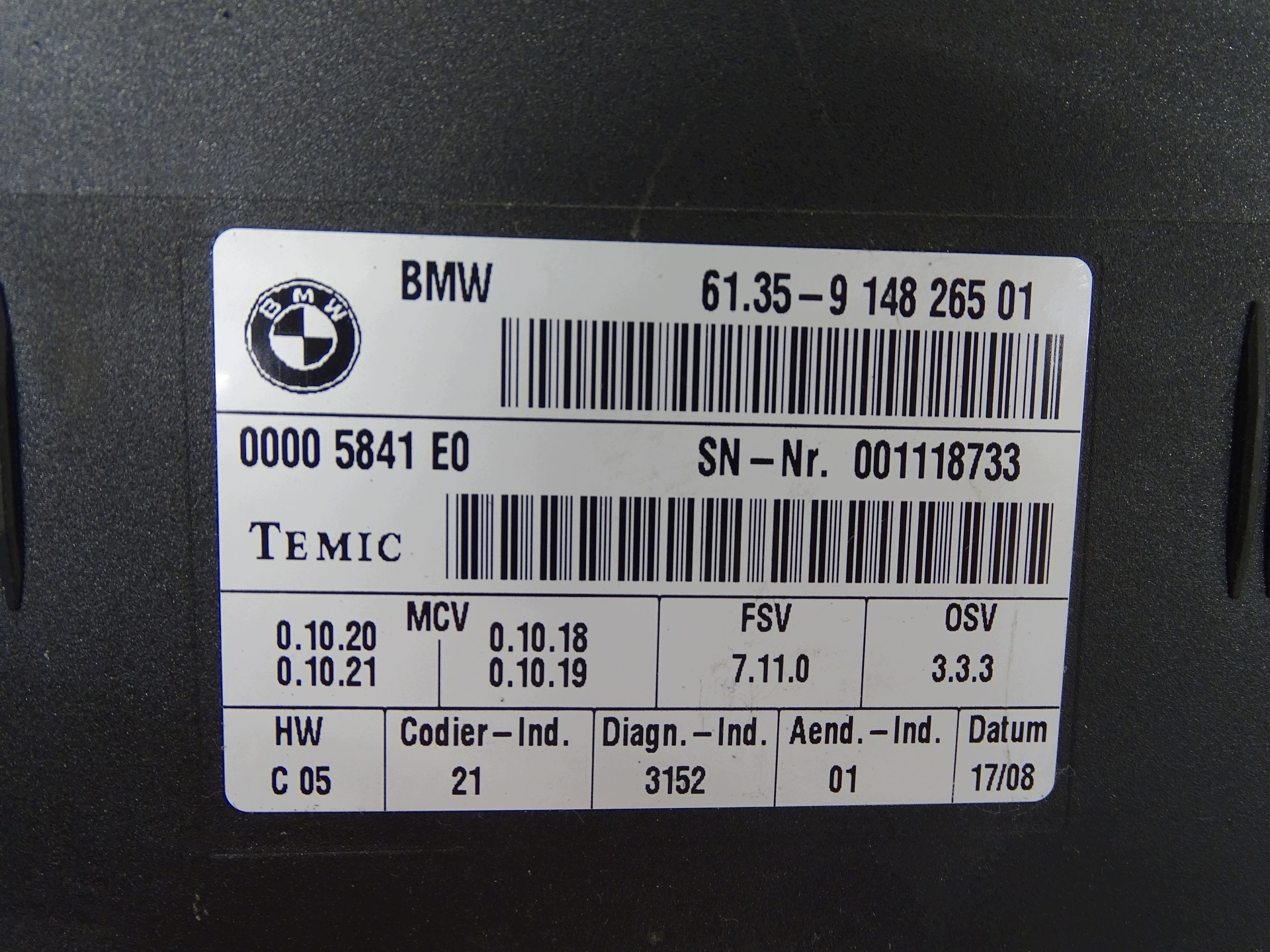 modulo Centralina sedile BMW E70 E87 E90 E91 E92 9148265