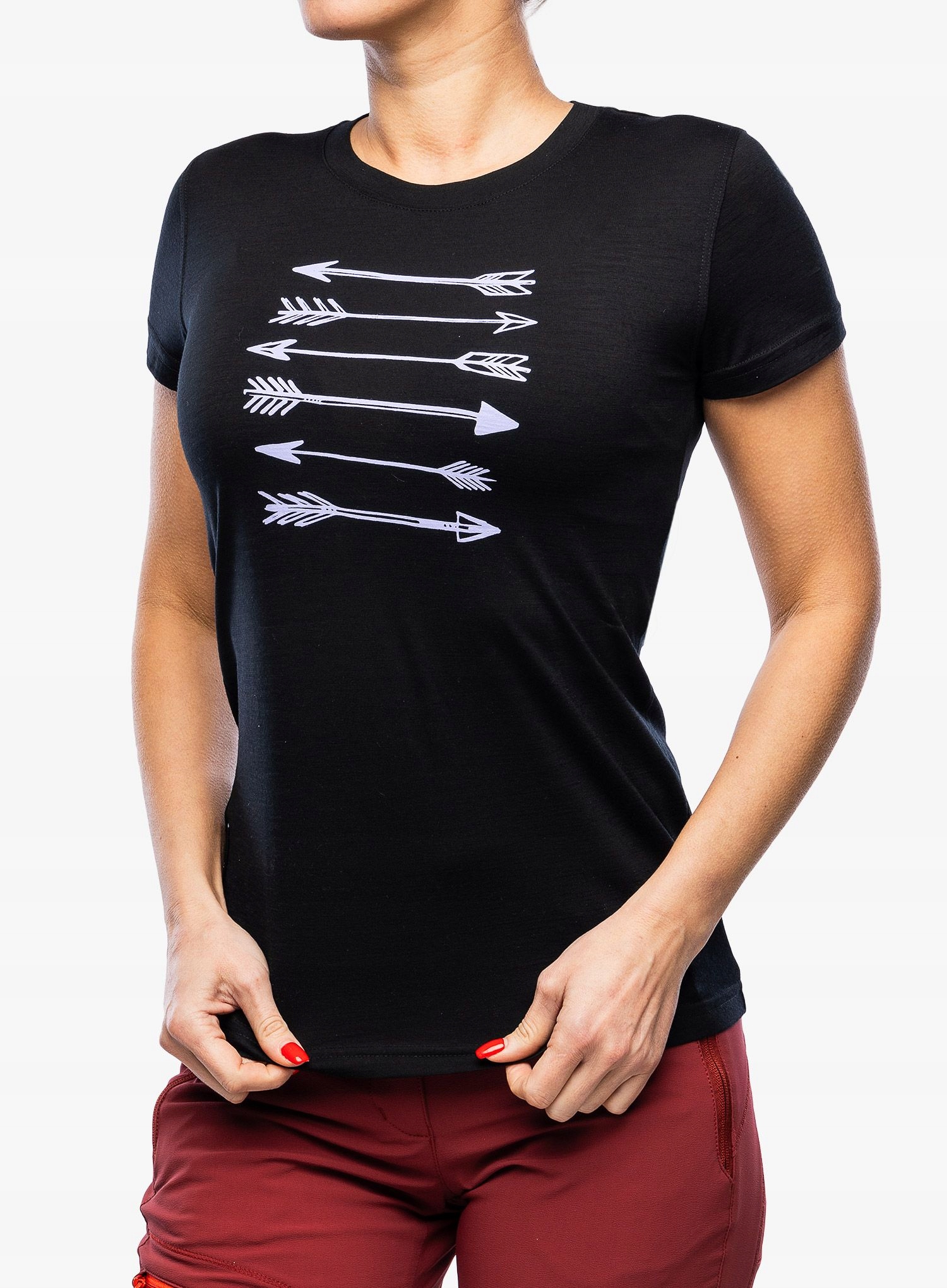 Tričko merino tričko Sensor Merino Active Pt Tee S/s black arrows M