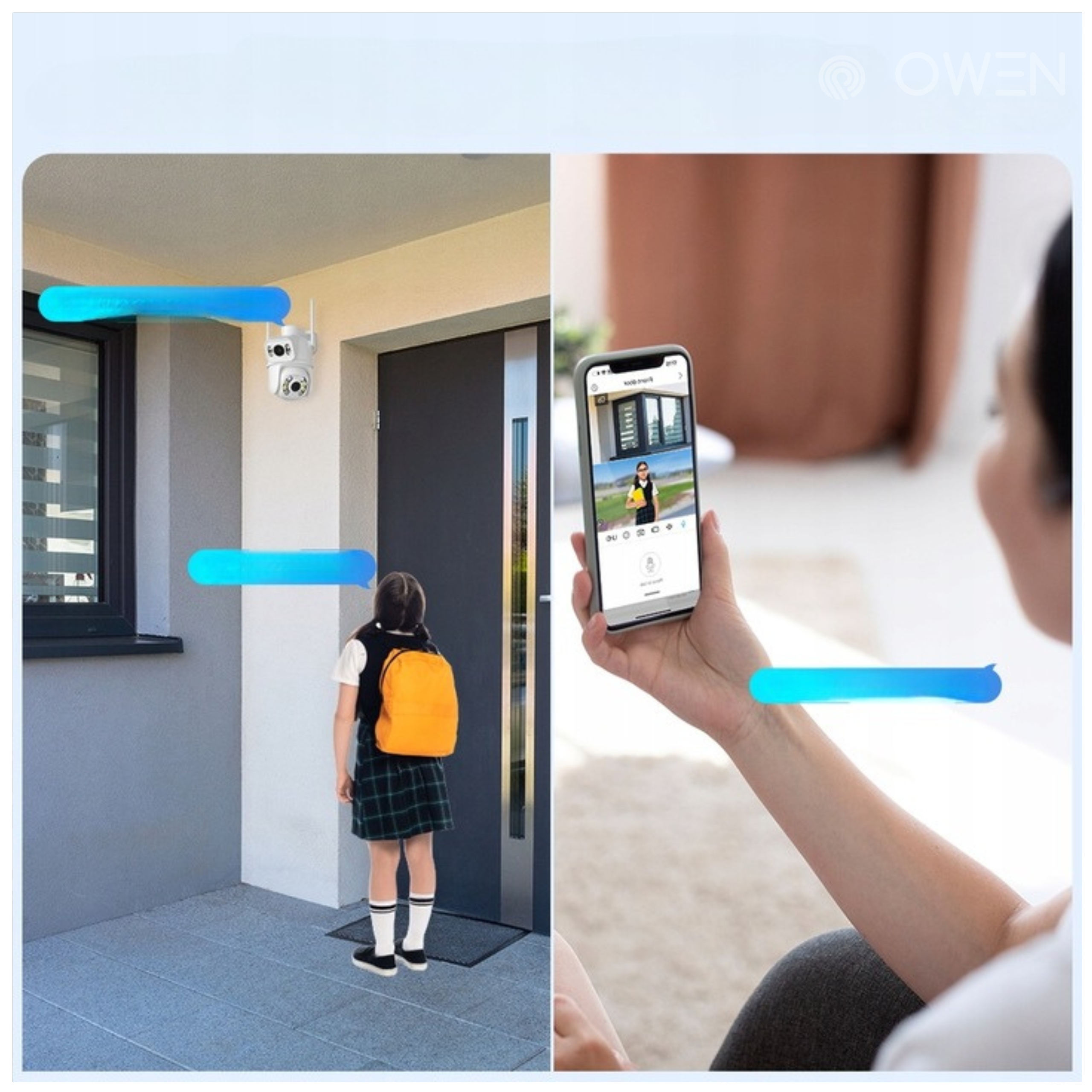 OBROTOWA KAMERA ZEWNĘTRZNA podwójna WIFI ULTRA HD 4xZOOM śledzenie ruchu Rozdzielczość 8 Mpx