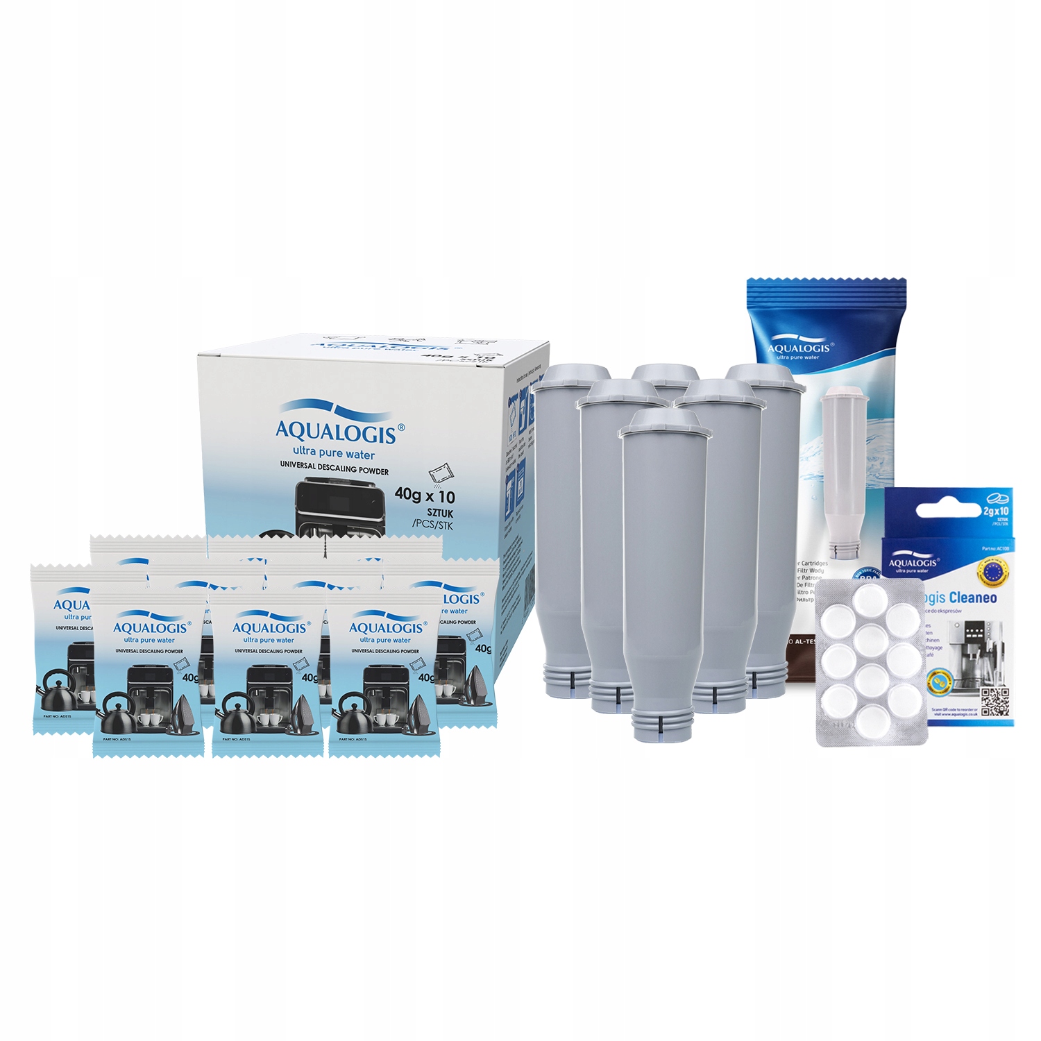 6 x náhradní filtr pro kávovar Krups 10 x 40 g odvápňovač tablety